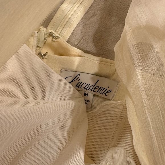 L'Academie Cream Sheer Dress - Picture 6 of 6